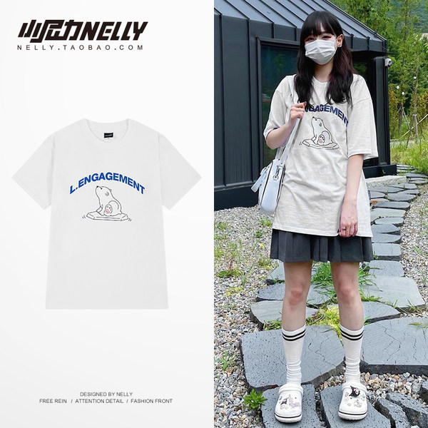 เสื้อยืดคอกลม ผู้ชาย เสื้อยืดผู้ชายเกาหลี เสื้อยืดเกาหลี แบรนด์ NELLY
