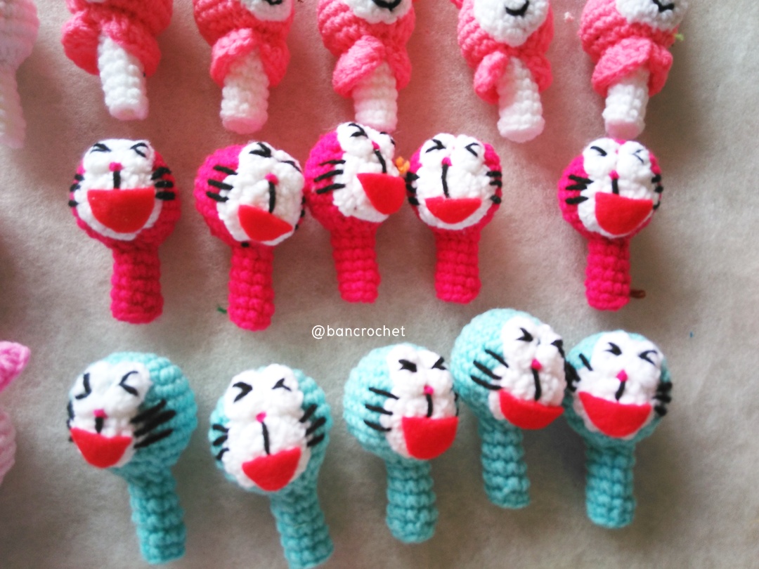 ที่ครอบหัวดินสอ ตุ๊กตาโดเรม่อน (pencil cover) ชมพู 2 นิ้ว