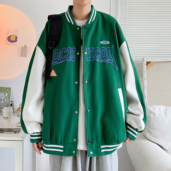 เสื้อแจ็คเก็ตเบสบอล เสื้อคลุม เสื้อแขนยาวสไตล์เกาหลี