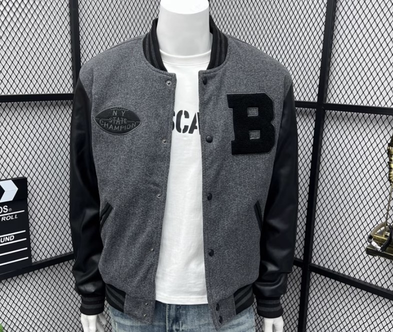 เสื้อแจ็คเก็ต ผู้ชาย ผ้า cotton ผสมหนัง แบบหรูหรา เสื้อ jacket ไฮเอ็นด์ ใส่สวย แบบวัยรุ่น ผู้ดี เท่ ๆ 844964