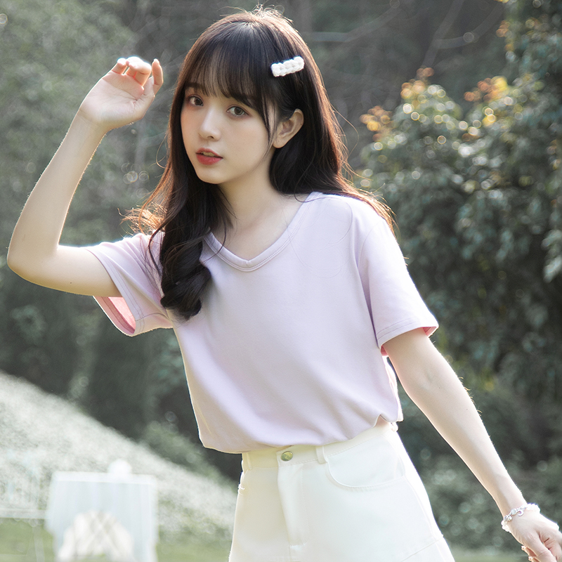 เสื้อผ้าวัยรุ่นเกาหลี เสื้อยืดวัยรุ่นผู้หญิง มีขนาด S M L XL