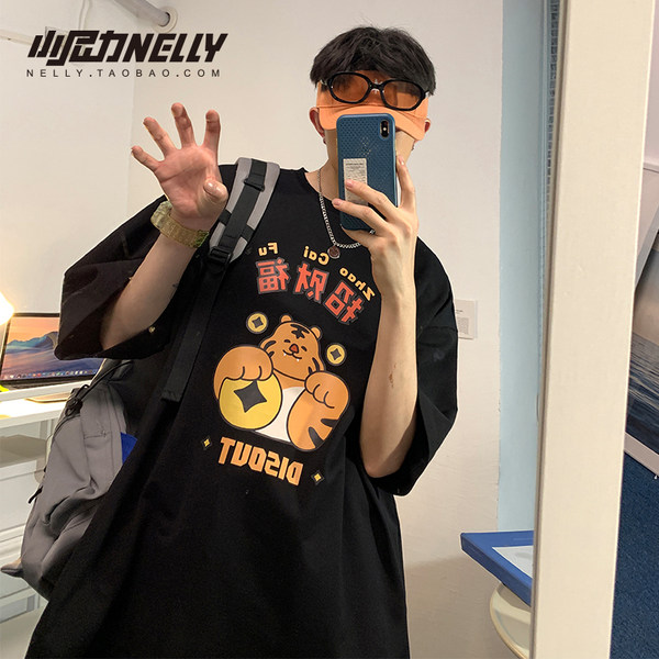 เสื้อยืดคอกลม ผู้ชาย เสื้อยืดผู้ชายเกาหลี เสื้อยืดเกาหลี แบรนด์ NELLY