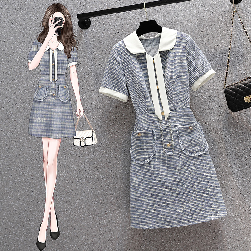 เดรสแขนสั้น มีไซส์ L-4XLอก 38-47 นิ้ว ใส่ได้ทั้งสาวหุ่นดีน่ารักจนถึงสาวอวบพลัสไซส์