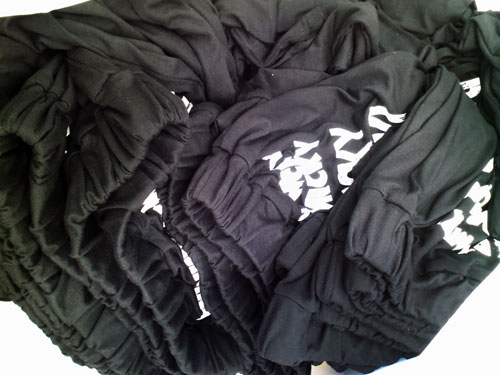 กางเกงพิมพ์ลายสกรีน ทรงสุดฮิต *สีดำ*