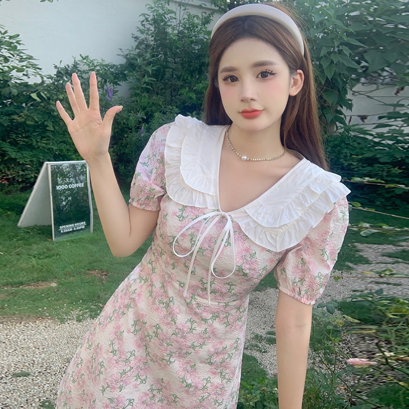 เดรสแขนสั้น มีไซส์ L-4XLอก 38-47 นิ้ว ใส่ได้ทั้งสาวหุ่นดีน่ารักจนถึงสาวอวบพลัสไซส์ จัดส่งฟรี! ทักแชทสั่งซื้อ