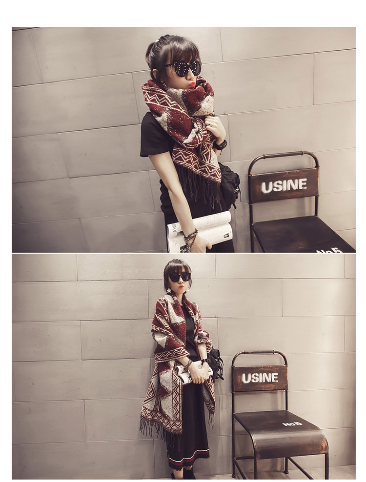 ผ้าพันคอ/ผ้าคลุมไหล่ กันหนาว เนื้อนุ่ม ลายแดงขาว เกาหลี งานดีค่ะ พร้อมส่ง same pic