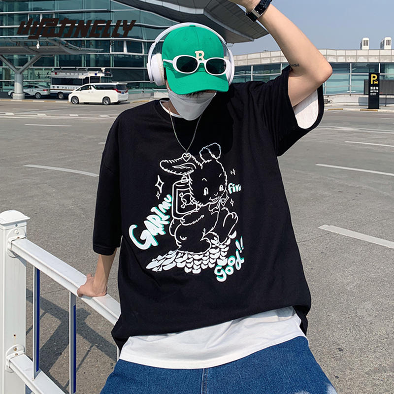 เสื้อยืดคอกลม ผู้ชาย เสื้อยืดผู้ชายเกาหลี เสื้อยืดเกาหลี แบรนด์ NELLY