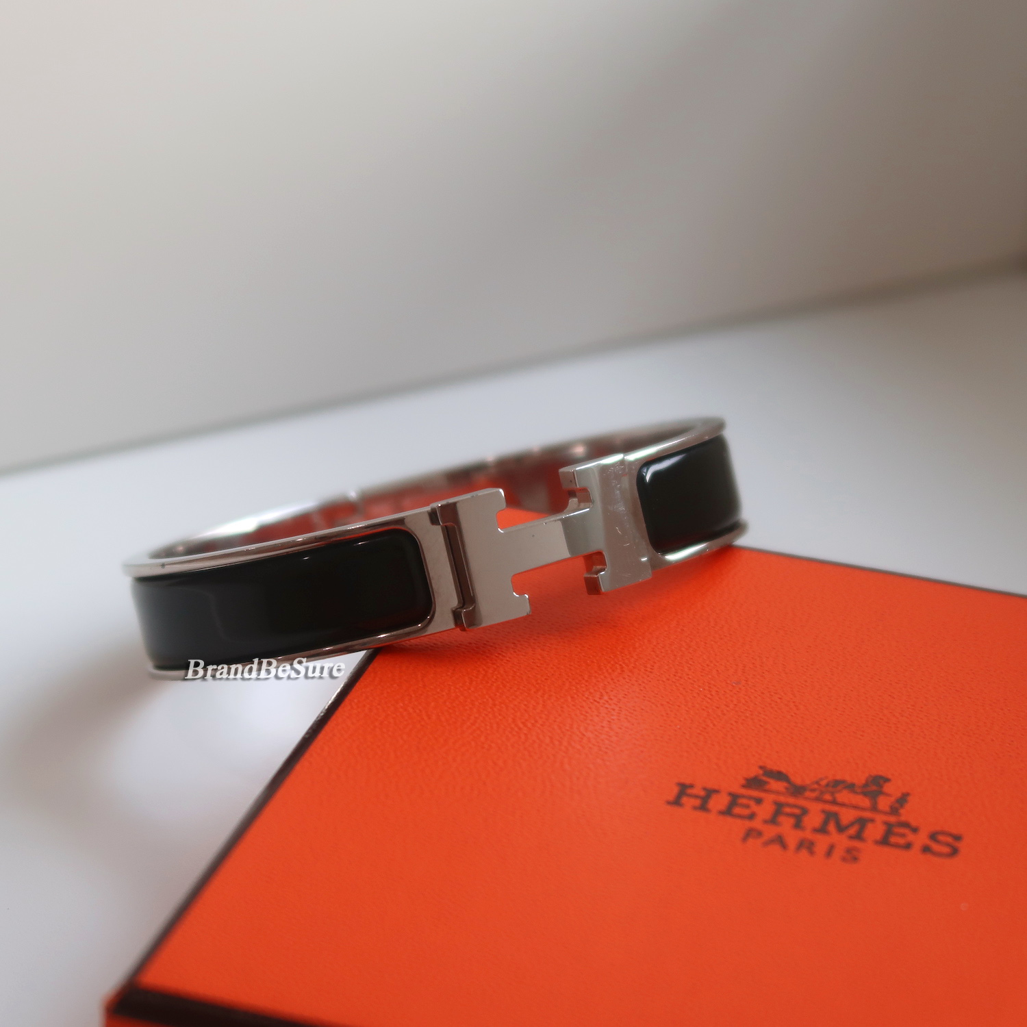 Hermes Black Clic Clac H Bracelet