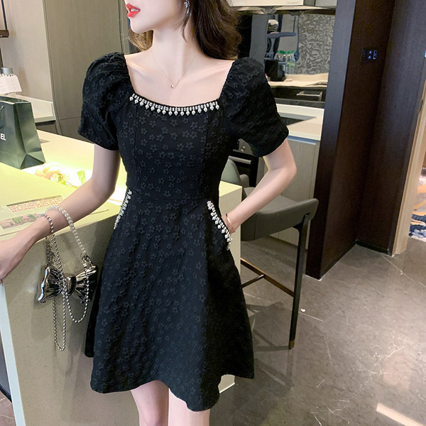 เดรสลูกไม้ เดรสชีฟองสวยๆ แขนสั้น By Meiyi women's clothing