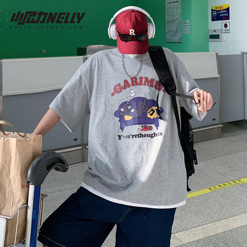 เสื้อยืดคอกลม ผู้ชาย เสื้อยืดผู้ชายเกาหลี เสื้อยืดเกาหลี แบรนด์ NELLY