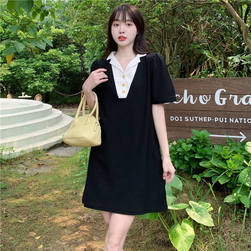 เดรสวัยรุ่น-เดรสคนอ้วนวัยรุ่น L-4XL(อก38-46 นิ้ว)