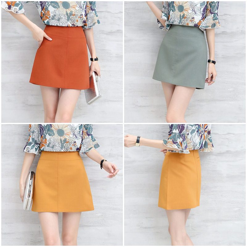 Skirt347 กระโปรงทรงเอซิปหลังสีพื้น ผ้าไมโครเนื้อดีนุ่มมีน้ำหนักใส่สบาย งานน่ารักผ้าดีทรงสวยแมทช์ง่าย **เหลือสีเขียวมิ้นท์สีเดียวค่ะ