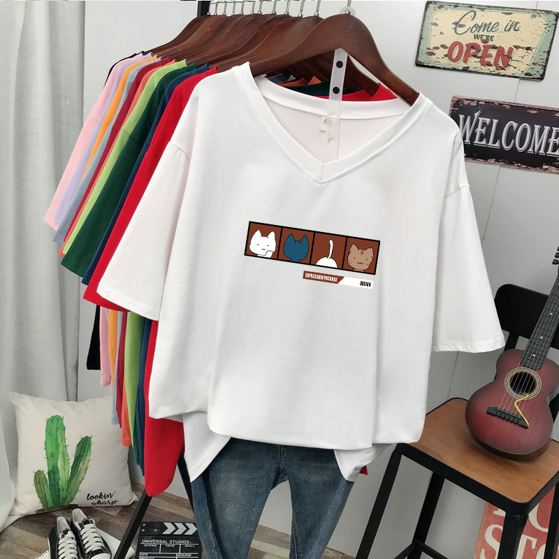 เสื้อยืดคอตตอน สกรีนลายน่ารัก มีหลากหลายสี ส่งฟรีทั่วไทย BY JIMIAO