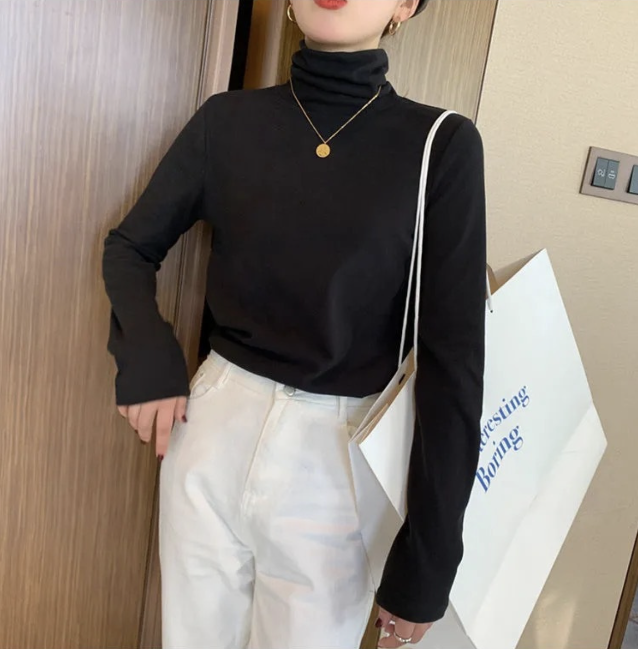 HEATTECH (ฮีทเทค คอเต่าสูง นุ่ม) เสื้อแขนยาว ใส่เพิ่มความอุ่นด้านใน กันหนาว ยืดหยุ่น ผ้าเนื้อนุ่ม