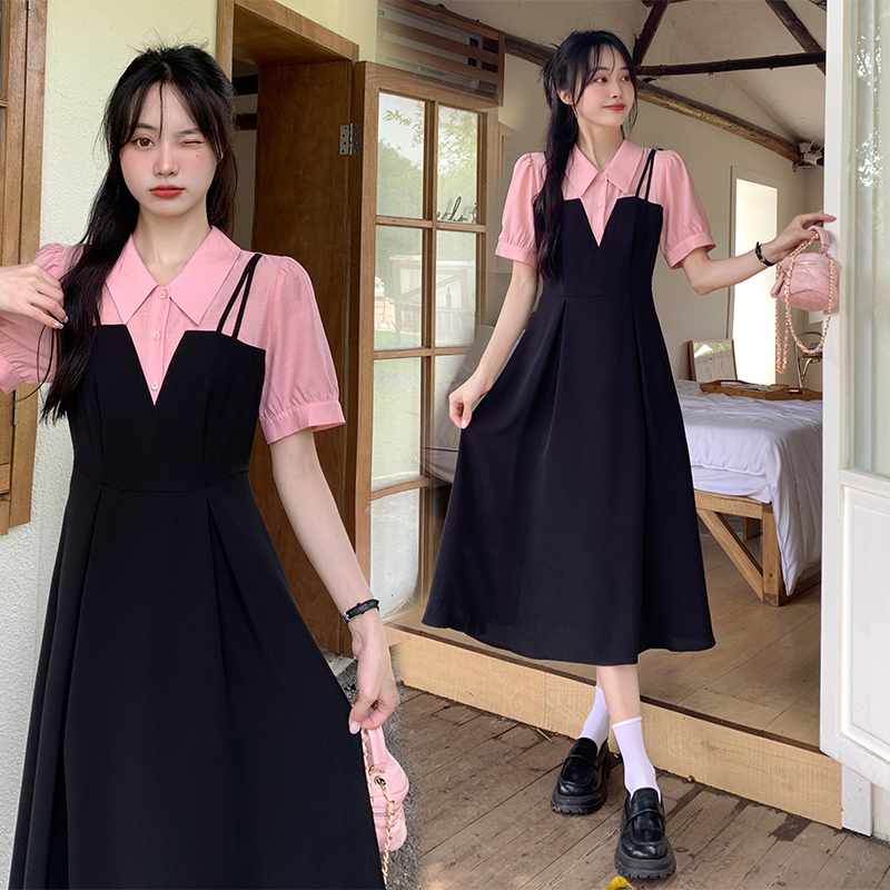เดรสแขนสั้น มีไซส์ L-4XLอก 38-47 นิ้ว ใส่ได้ทั้งสาวหุ่นดีน่ารักจนถึงสาวอวบพลัสไซส์ จัดส่งฟรี! ทักแชทสั่งซื้อ
