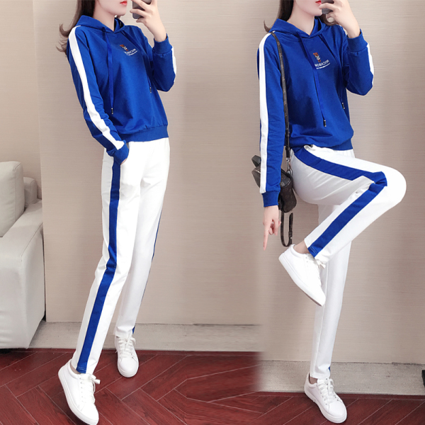 ชุดวอร์ม สูทเกาหลี Jumpsuit ชุดจั้มสูท ชุดเซท 2 ชิ้น ชุดกีฬาผู้หญิง ชุดออกกำลังกาย เสื้อกันหนาว ชุดวอร์มคู่