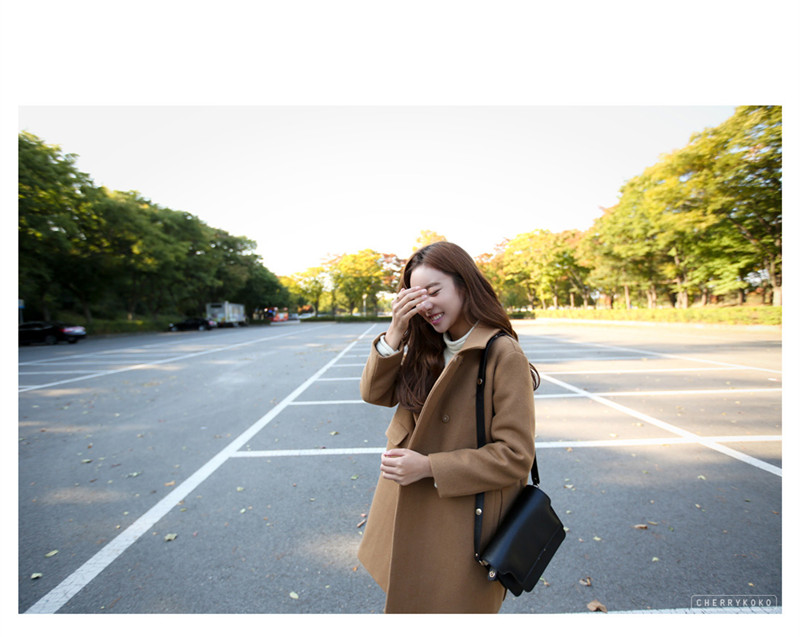 เสื้อโค้ทกันหนาว ทรงสวย ใส่ได้หลายแบบ ผ้าดีบุซับในกันลม พร้อมส่ง น้ำตาล