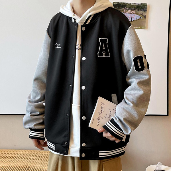 เสื้อแจ็คเก็ตเบสบอล เสื้อคลุม เสื้อแขนยาวสไตล์เกาหลี