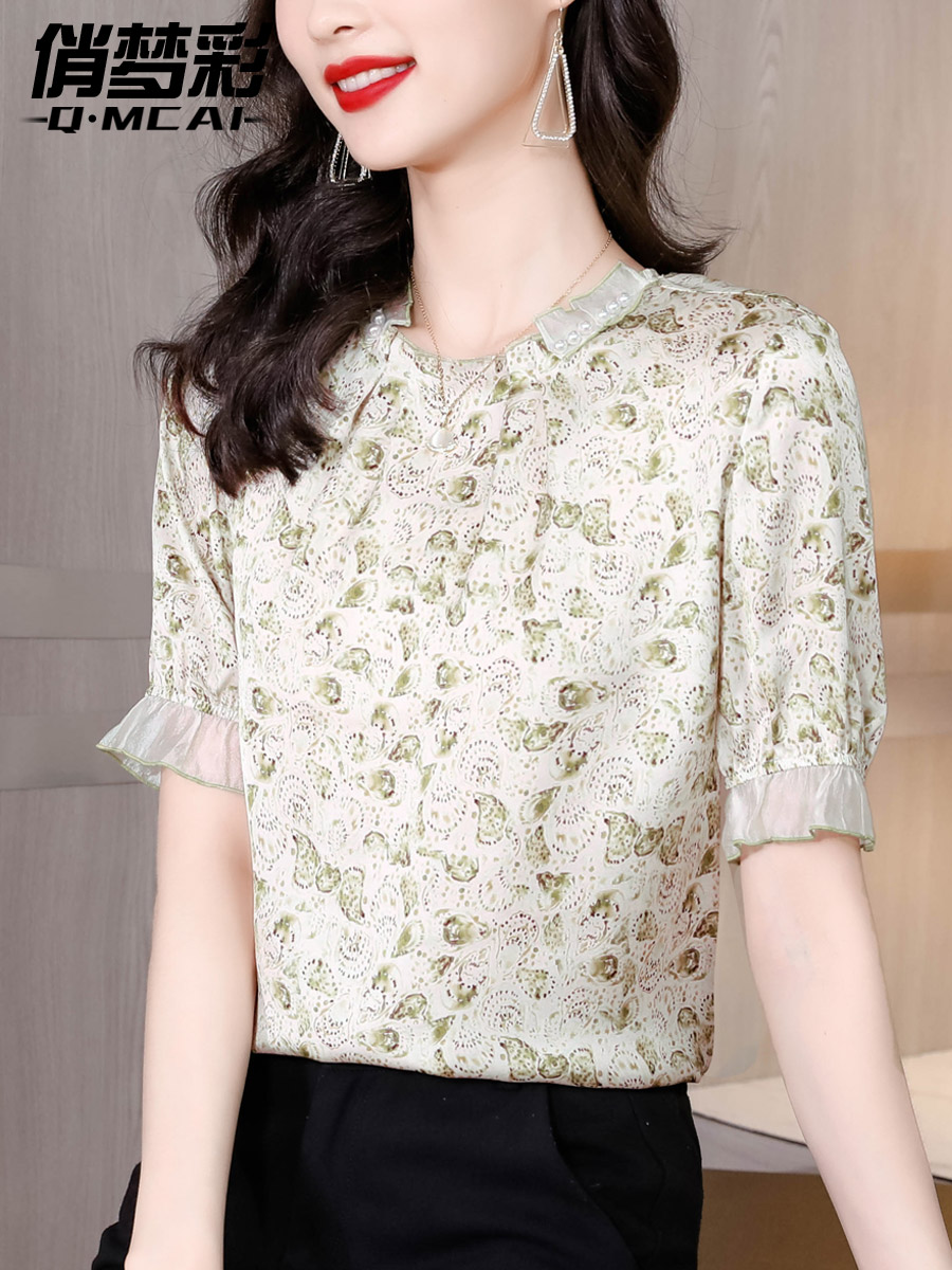 เสื้อชีฟอง เสื้อแฟชั่นสุภาพสตรีวัยผู้ใหญ่ มีไซต์ อก34นิ้ว-43นิ้ว