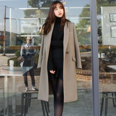 OverCoat เสื้อโค้ทกันหนาวตัวยาว สีเทา งานดี ผ้าวูลเนื้อดีเรียบไม่เป็นขุย บุซับในกันลมอย่างดี พร้อมส่ง สีเทา
