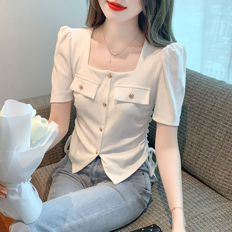 เสื้อผ้าวัยรุ่นเกาหลี เสื้อยืดวัยรุ่นผู้หญิง มีขนาด S M L XL