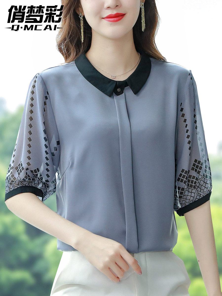 เสื้อชีฟอง เสื้อแฟชั่นสุภาพสตรีวัยผู้ใหญ่ มีไซต์ อก34นิ้ว-43นิ้ว