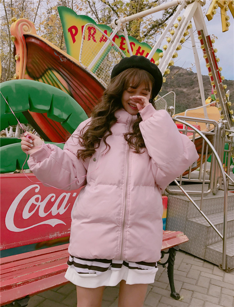 เสื้อกันหนาว ตัวสั้น สีชมพู น่ารักมาๆ งานจริงตามแบบเลยจ้า