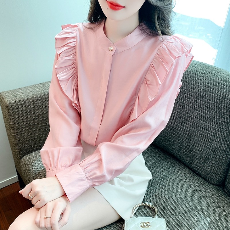 เสื้อเชิ้ตผู้หญิงแขนยาว เสื้อเชิ้ตผู้หญิงใส่ทํางาน 390 บาทต่อชิ้น ฟรีค่าจัดส่ง