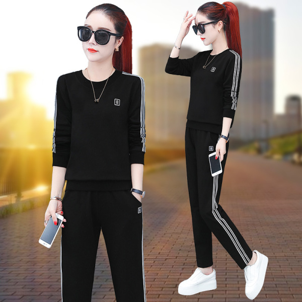 ชุดวอร์ม สูทเกาหลี Jumpsuit ชุดจั้มสูท ชุดเซท 2 ชิ้น ชุดกีฬาผู้หญิง ชุดออกกำลังกาย เสื้อกันหนาว ชุดวอร์มคู่