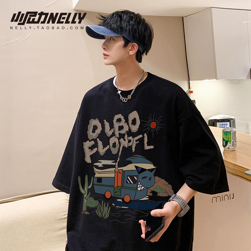 เสื้อยืดคอกลม ผู้ชาย เสื้อยืดผู้ชายเกาหลี เสื้อยืดเกาหลี แบรนด์ NELLY