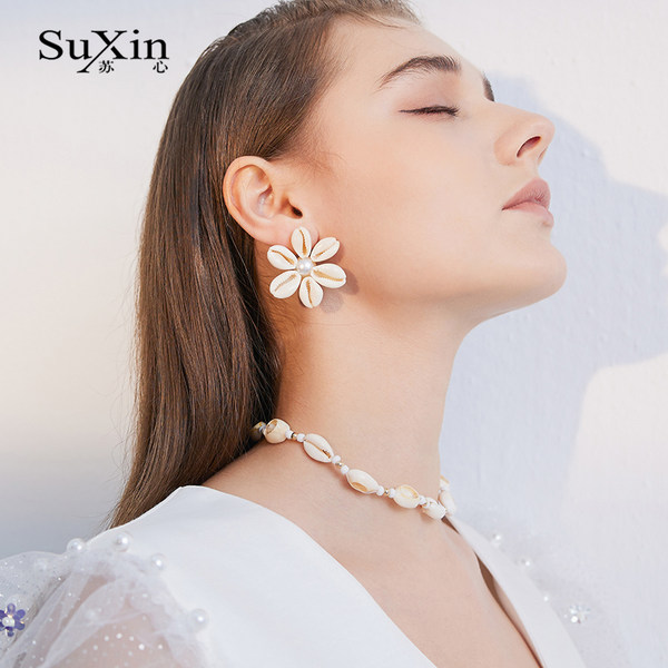 ตุ้มหู ต่างหู ต่างหูผู้หญิง By SuXin