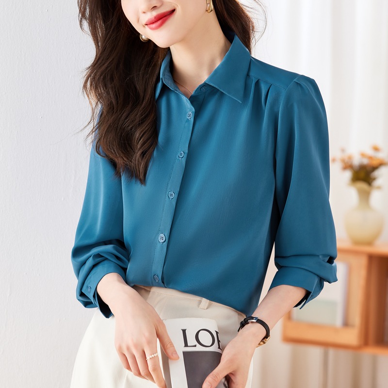 เสื้อเชิ้ตผู้หญิงแขนยาว เสื้อเชิ้ตผู้หญิงใส่ทํางาน 390 บาทต่อชิ้น ฟรีค่าจัดส่ง