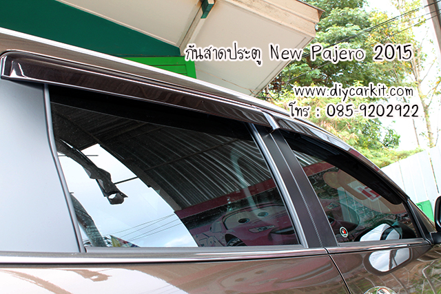 กันสาดประตูรถสีดำ New Pajero Sport ปี15-25