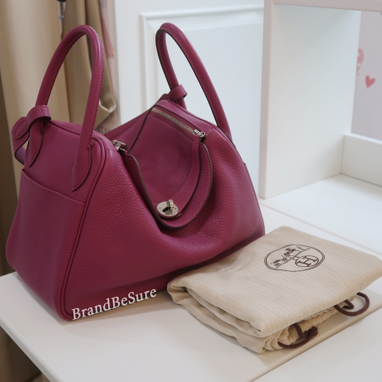 Hermes Tosca Clemence Leather Lindy 30 PHW