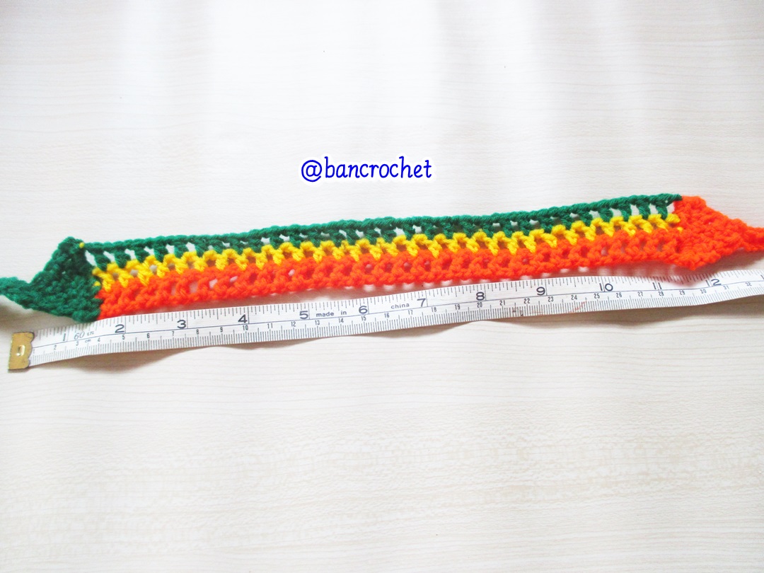 Bancrochet ที่คาดผมถักโครเชต์ สลับสี crochet headband หลากสี 1-1.5*13 inch