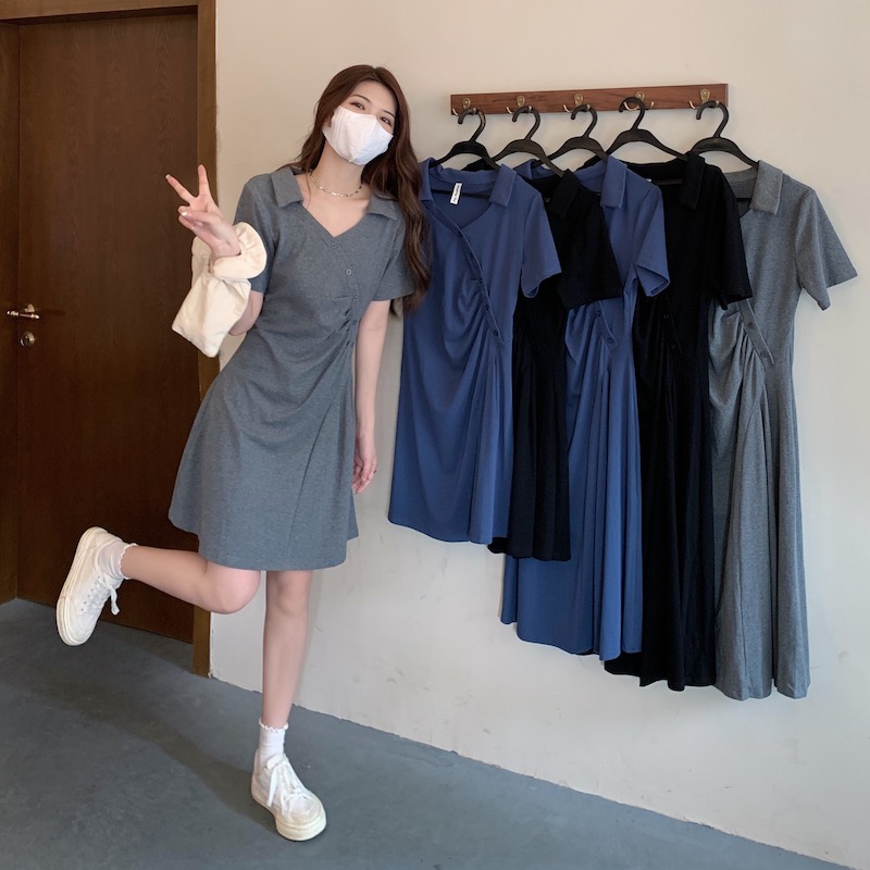 เดรสวัยรุ่น-เดรสคนอ้วนวัยรุ่น L-4XL(อก38-46 นิ้ว)