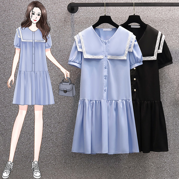 เดรสคนอ้วน เดรสสาวอวบ ชุดเดรสคนอ้วนวัยรุ่น BY PLUS SIZE Girl