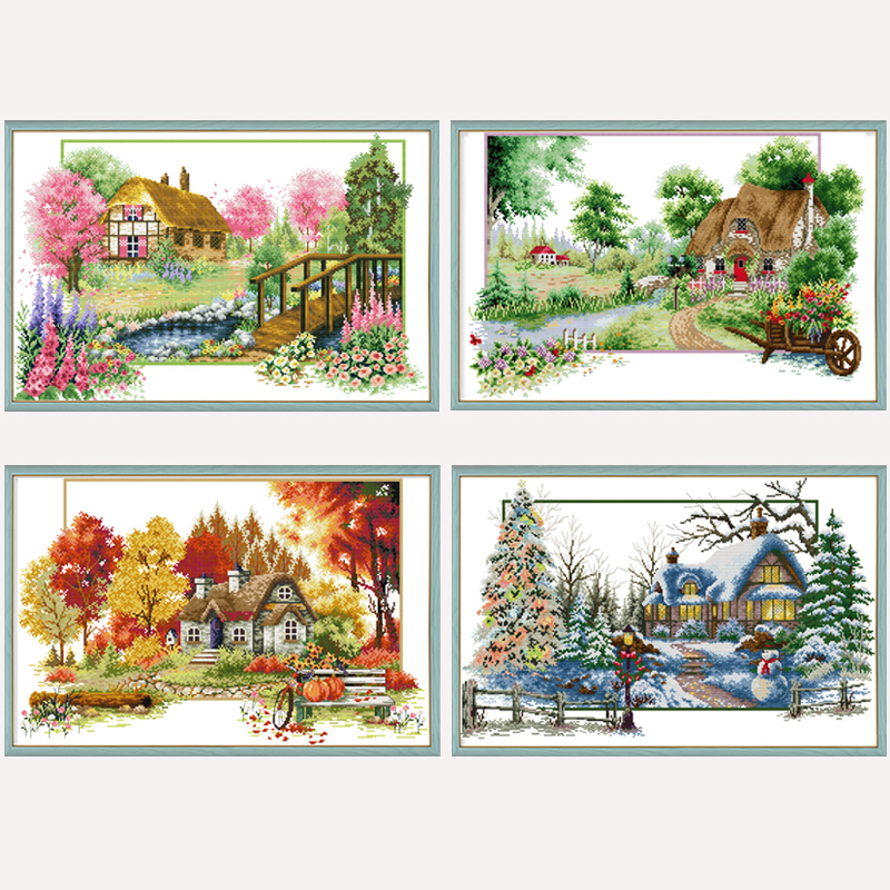 ชุดปักครอสติช รูปบ้าน สอบถามขนาดและสั่งซื้อได้ที่ LINE