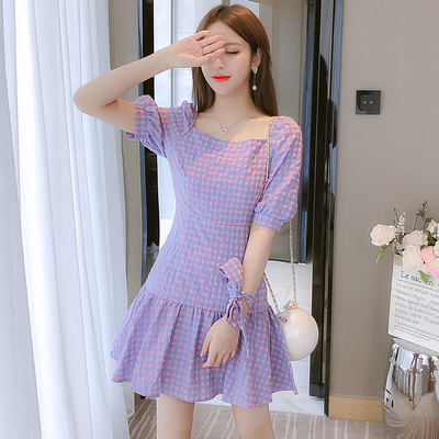 ชุดเดรสสั้น ชุดเดรสสั้นลายดอก ชุดเดรสสั้นวัยรุ่น By Meiyi women's clothing