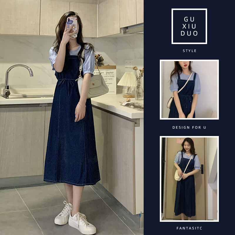เดรสแขนสั้นมีไซส์L-4XLอก38-47นิ้ว