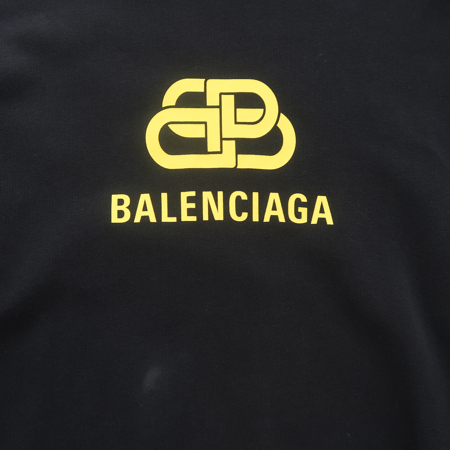 Balenciaga Black Yellow BB Craw Logo Sweater