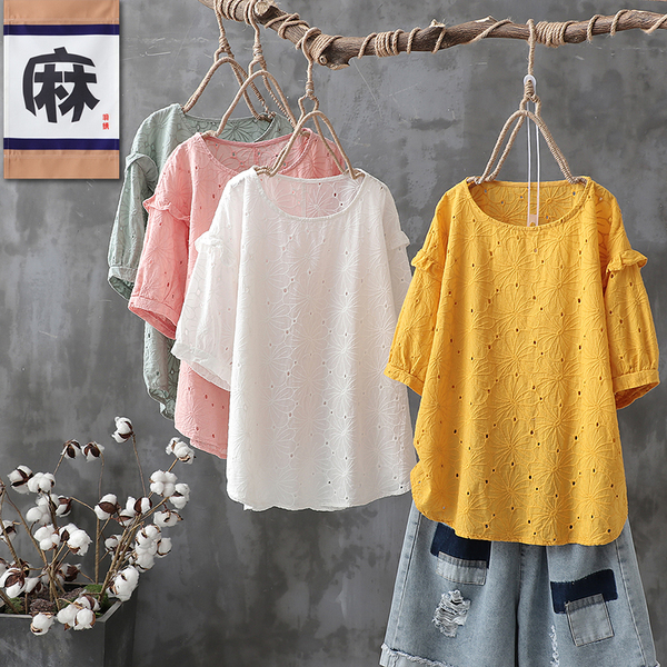 เสื้อเชิ้ตผ้าฝ้ายลินิน ขายเสื้อเชิ้ต ผ้าลินิน เสื้อเชิ้ตผ้าฝ้ายผู้หญิง