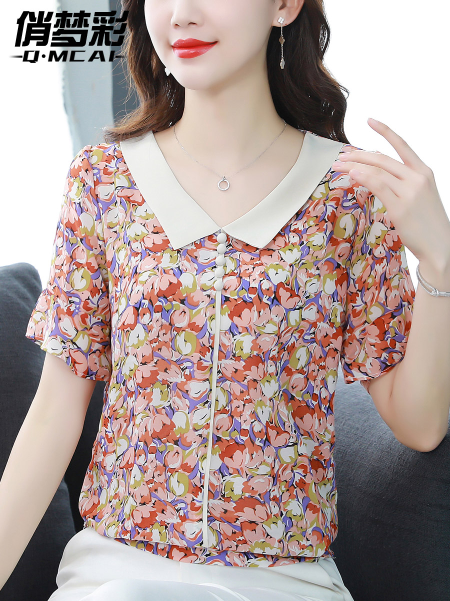 เสื้อชีฟอง เสื้อแฟชั่นสุภาพสตรีวัยผู้ใหญ่ มีไซต์ อก34นิ้ว-43นิ้ว
