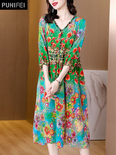 เดรสวัยผู้ใหญ่40-60ปี เดรสคุณแม่ ชุดเดรสทำงานวัยผู้ใหญ่ แบรนด์ MAMA DRESS