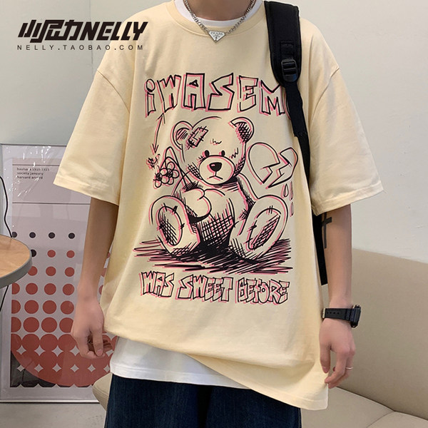 เสื้อยืดคอกลม ผู้ชาย เสื้อยืดผู้ชายเกาหลี เสื้อยืดเกาหลี แบรนด์ NELLY