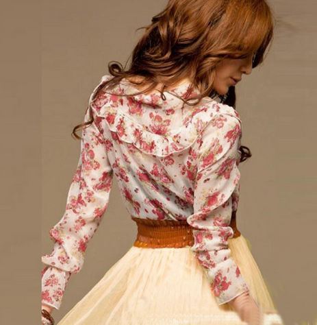 เดรสใส่ทำงาน ผ้าชีฟอง แขนยาว กระโปรงทรงเอ น่ารักใส่สบาย เป็น เดรสใส่เที่ยวได้ ชุดเสื้อกระโปรงใส่ทำงาน แบบเก๋ ๆ 16656