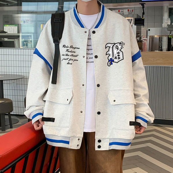 เสื้อแจ็คเก็ตเบสบอล เสื้อคลุม เสื้อแขนยาวสไตล์เกาหลี
