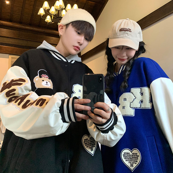 เสื้อแจ็คเก็ตเบสบอล เสื้อคลุม เสื้อแขนยาวสไตล์เกาหลี