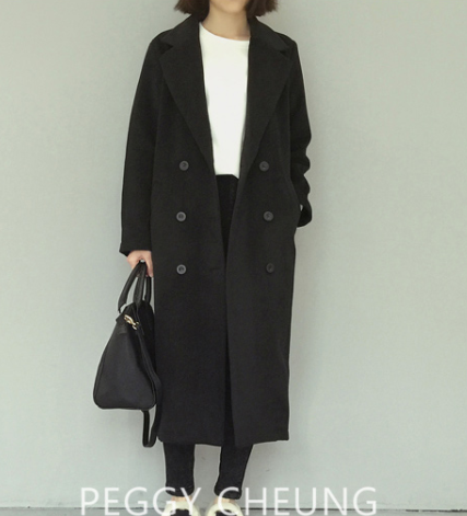 เสื้อโค้ทกันหนาว ยาว 36.5 นิ้ว ผ้าสำลีบาง มีซับใน เนื้อเบา พร้อมส่ง same pic