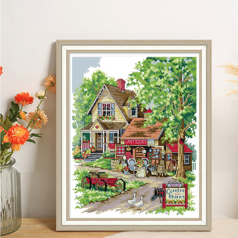ชุดปักครอสติช รูปบ้าน สอบถามขนาดและสั่งซื้อได้ที่ LINE
